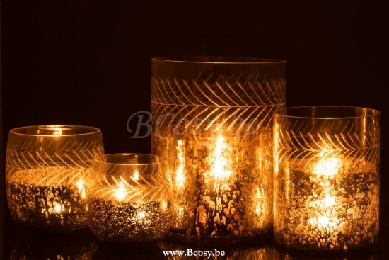 Jline Fotosforo Clasico Agrietado Cristal Transparente Plata Large