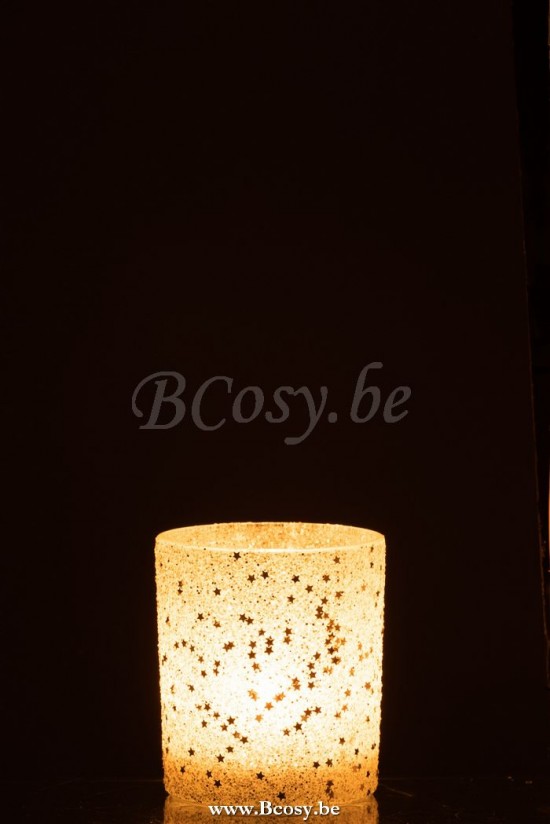 photophores Jolipa Jline Photophore Etoiles Verre Argent