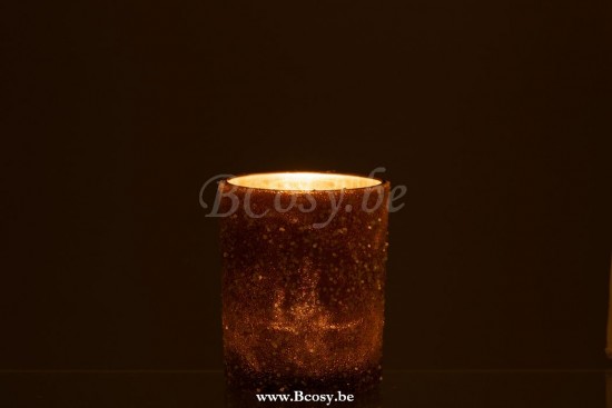 photophores Jolipa Jline Photophore Perles Verre Saumon Fonce Large