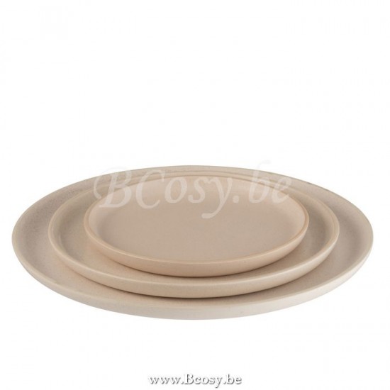 assiettes Jolipa Jline Assiette Marie Ceramique Creme Large