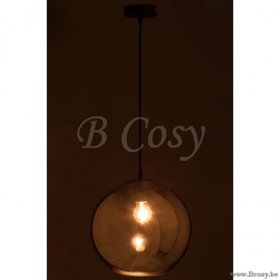 Éclairage Armatures Luminaires Lampes D'intérieur Suspendues Pendantes Suspensions Jolipa Jline Lampe Boule Verre Mirroir Argent Large