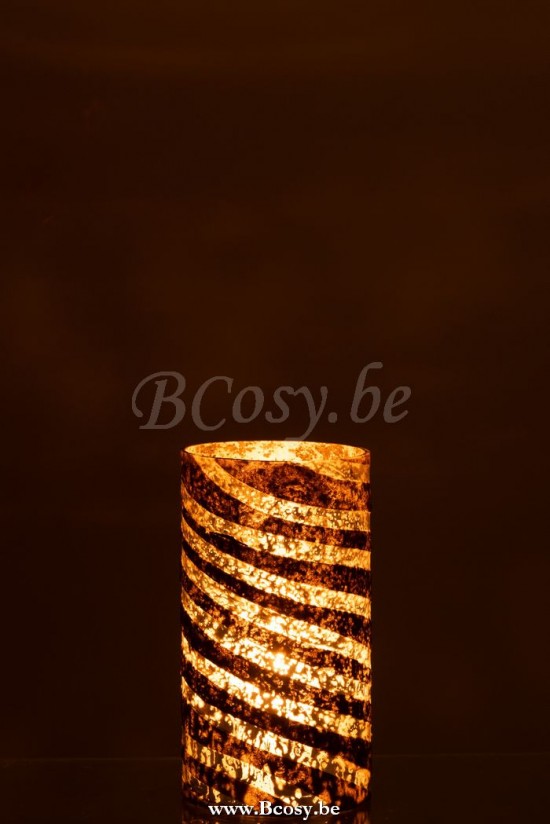 vases Jolipa Jline Vase Lignes Rond Verre Argent Small