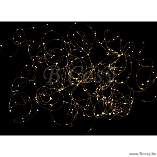 J Line guirlandes suspendues Jolipa Guirlande Luminaire Fil Argent 300 Led Blanc Chaud.