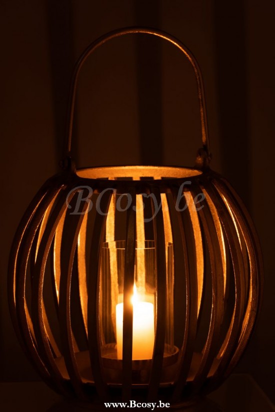 lanternes photophores Jolipa Jline Lanterne Boule Aluminium Or