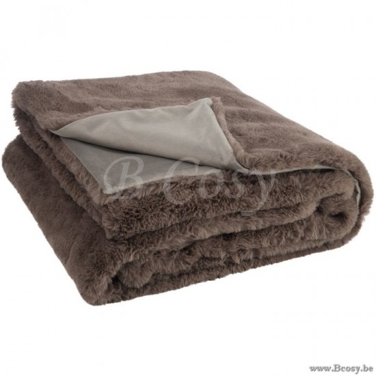 Jline 76878 plaid cutie taupe j line Textiel Textile Textiles Textilien Textil Tessile TEXTIEL Plaids