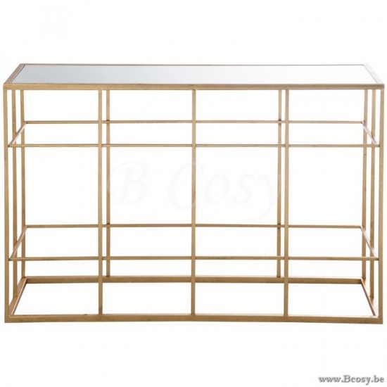 Jline 77176 console goud metaal side table j line J Line Side table Jannine 120cm kleur goud Meubels Meubles Furniture Möbel Muebles Mobili MEUBELEN Consoles