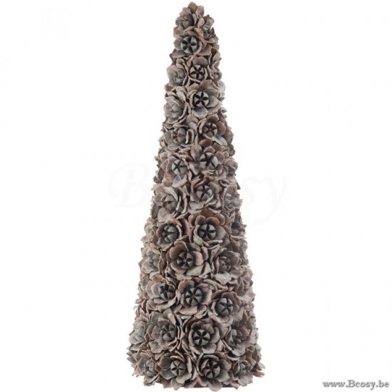 cones de noel Jolipa Jline Cone Pomme De Pin Gris Paillettes Large