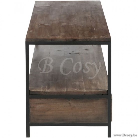 J Line Jline Salontafel Hout Met Bruin Zwart