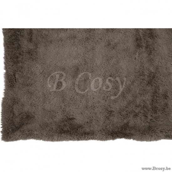 Plaid doudou épais gris souris 130 x 180 cm Jolipa Jline Plaid Cutie Polyester Gris Souris