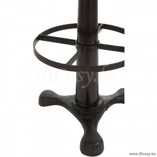 Jline 80071 barkruk leder metaal zwart j line Zitmeubels Siège Seat Sitzmöbel Asientos Sedie MEUBELEN Bars