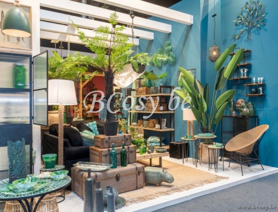 J Line Jline Tisch Bar Rund Holz Metall Naturell Schwarz bartische