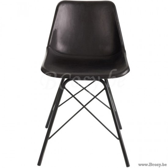 Jline 80392 lederen design stoel eames kopie design by j line Zitmeubels Siège Seat Sitzmöbel Asientos Sedie MEUBELEN Stoelen Krukken