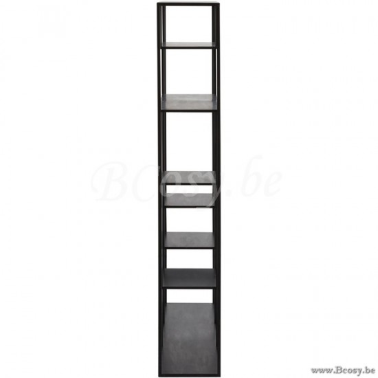 armoires etageres rayons ouvertes Jolipa Jline Etagere Planches Inegales Metal Noir