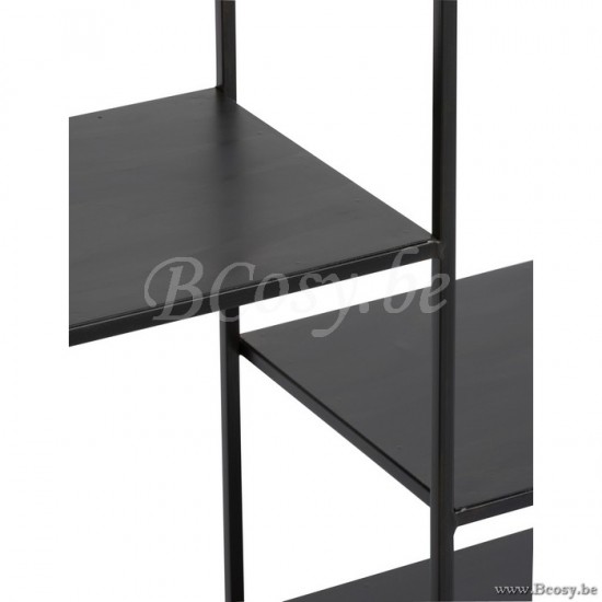 J Line Jline Rack Irregular Shelf Metal Black cupboard racks