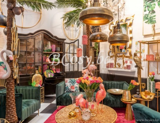 J Line Jline Couchtisch Rund Koralle Aluminium Gold couchtische Kaffeetische