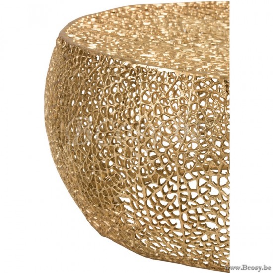 Jline 86077 salontafel rond koraal goud j line Meubels Meubles Furniture Möbel Muebles Mobili MEUBELEN Salontafels