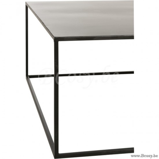 tables de salon basse Jolipa Jline Table De Salon Carree Metal Noir