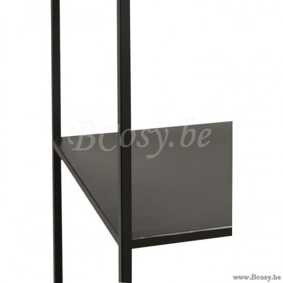 armoires etageres rayons ouvertes Jolipa Jline Etagere 6 Niveaux Metal Noir