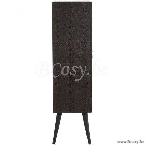 armoires bar Jolipa Jline Meuble Bar 2 Tiroirs Bois Verre Noir