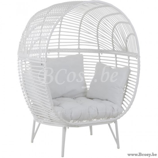 J Line Jline Sedia Lounge Ovale Acciaio Bianco Silla Lounge Ovalo Acero Blanco