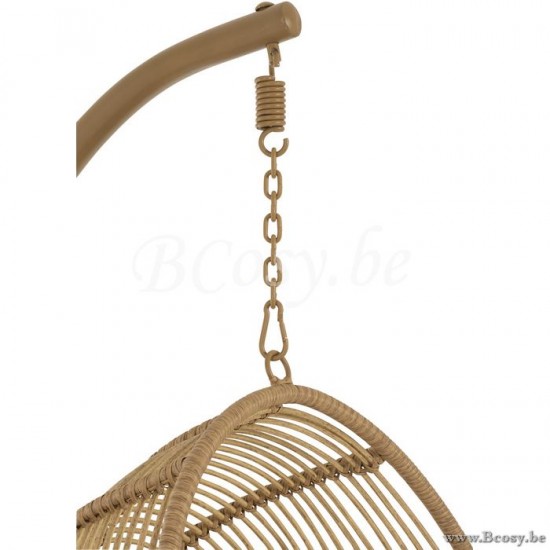 J Line Jline Hanging Chair Oval Steel Natural hanging chair egg