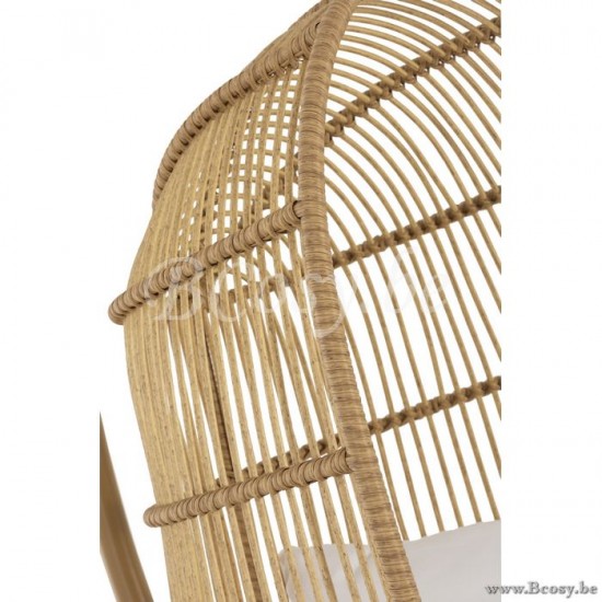 J Line Jline Hängestuhl Oval Stahl Naturell stuhl haengend haengesessel