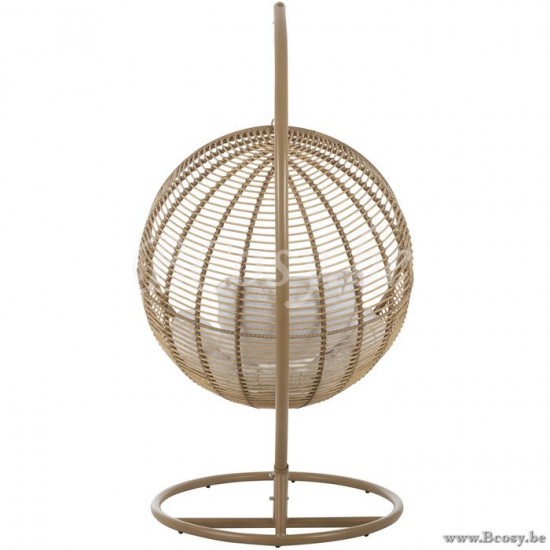 J Line Jline Hangstoel Rond Staal Naturel