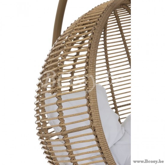 J Line Jline Hängestuhl Rund Stahl Naturell stuhl haengend haengesessel