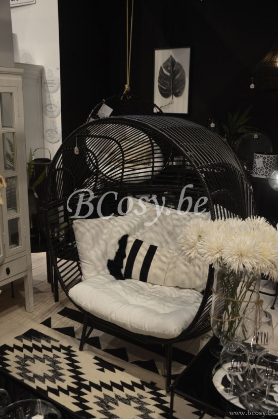 JLine J Line 91022 Zwarte Ovalen LOUNGESTOEL OVAAL Staal Zwart 110 relax