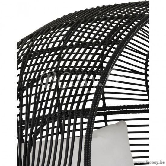 J Line Jline Stuhl Lounge Oval Stahl Schwarz loungestuhl loungesessel loungestuehle