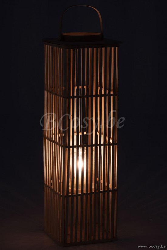 lanternes photophores Jolipa Jline Lanterne Longue Bambou Naturel