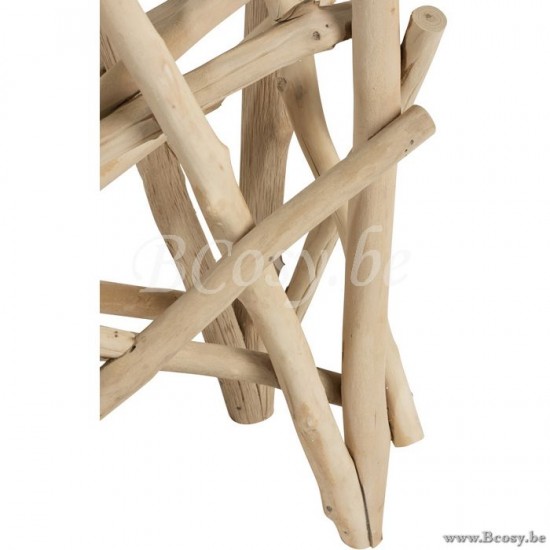 J Line Jline Console Rechthoek Takken Hout Glas Naturel