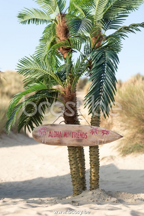 J Line Jline Palma 3 Parti Vaso Plastica Verde Palmero 3 Partes Real Touch Tarro Plastico Verde