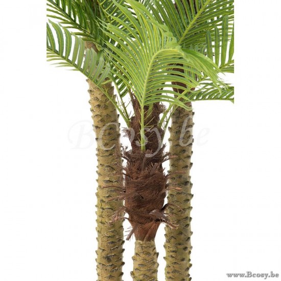 arbres decos Jolipa Jline Palmier 3 Parties Real Touch En Pot Plastique Vert