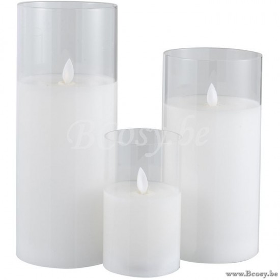 J Line Jline Ledlamp Blinkend Glas Transparant Large