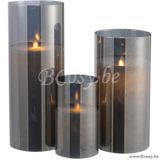 J Line Jline Ledlamp Shining Glass Grey Large Table Lights