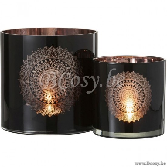 J Line Jline Hurricane Light Boho Glass Black Copper Large lanterns hurricanes