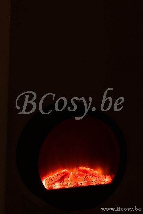 cheminées Jolipa Jline Cheminee Led Ronde Noir