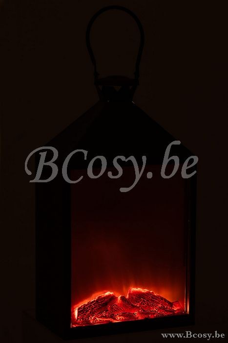 cheminées Jolipa Jline Cheminee Led Lanterne Noir