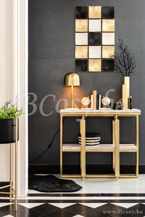 J Line Jline Tischlampe Queen Metall Marmor Gold Lampenfusse Mit Schirmen Tischlampen Tischleuchten Innenleuchten