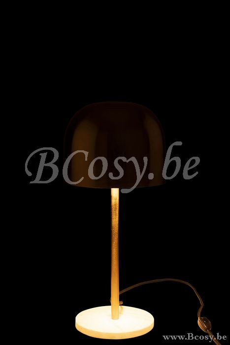 Éclairage Armatures Luminaires D'intérieur Pieds De Lampe Avec Abat Jour Lampes De Table Jolipa Jline Lampe Queen Metal Marbre Or