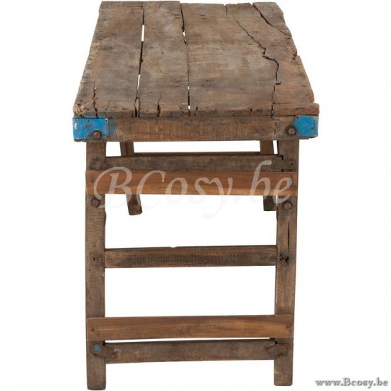 tables de drapier murales Jolipa Jline Console Vieillie Bois Recycle Marron