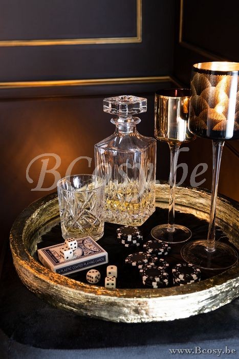 J Line Jline Karaf Stop Geslepen Glas Transparant