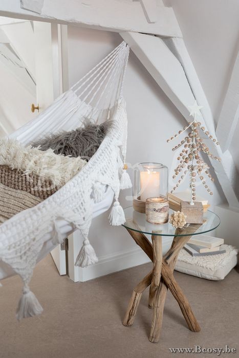 J Line Jline Baum Auf Fuß Stern Holz Metall Weiß Naturell weihnachtsbaum weihnachtsbaeume