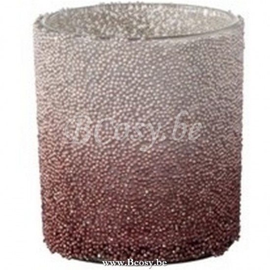 J Line Jline T Lichthouder Parels Glas Rood Champagne Small