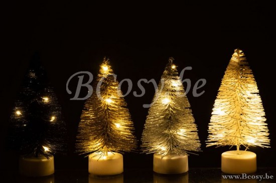 J Line Jline Display 12Christmas Tree Led Glitter Plastic Black Silver Gold christmas