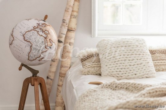 J Line Jline Kussen Gebreid Vierkant Acryl Wit