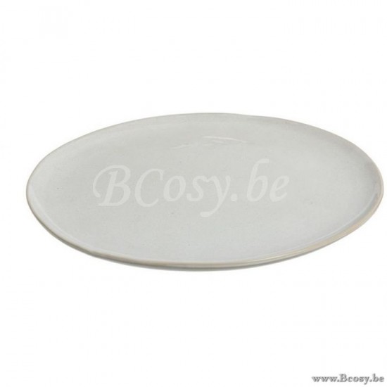J Line Jline Piatto Noa Ceramic Bianco Large Plato Noa Ceramic Blanco Large