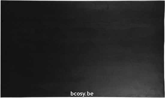 LABEL 51 Eetkamerstoel Tafelblad Straight Edge Zwart Mangohout 120 cm Straight.