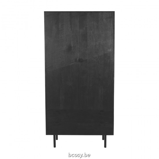 LABEL 51 Bergkast Cotia Zwart Mangohout One Size.